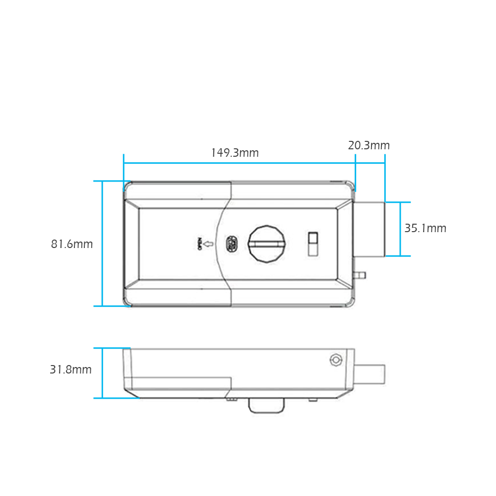 Waterproof Smart door rim lock - Smart Door Lock Wifi 评论和价格